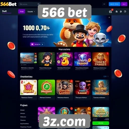 Interface de usuário do site 566 bet